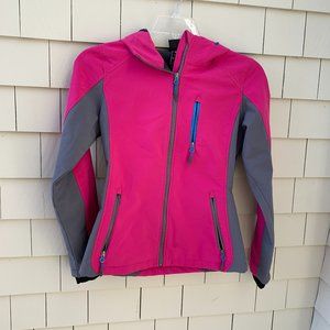 Pink/grey CB Hooded Windbreaker